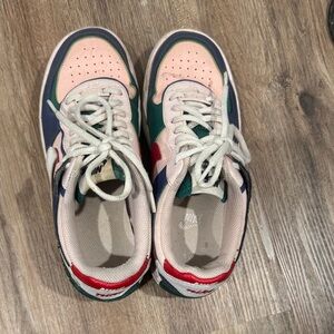 Nike Kids Pink and Green Sneakers